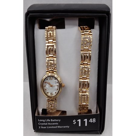 Womens Dress Watch Set White Round
