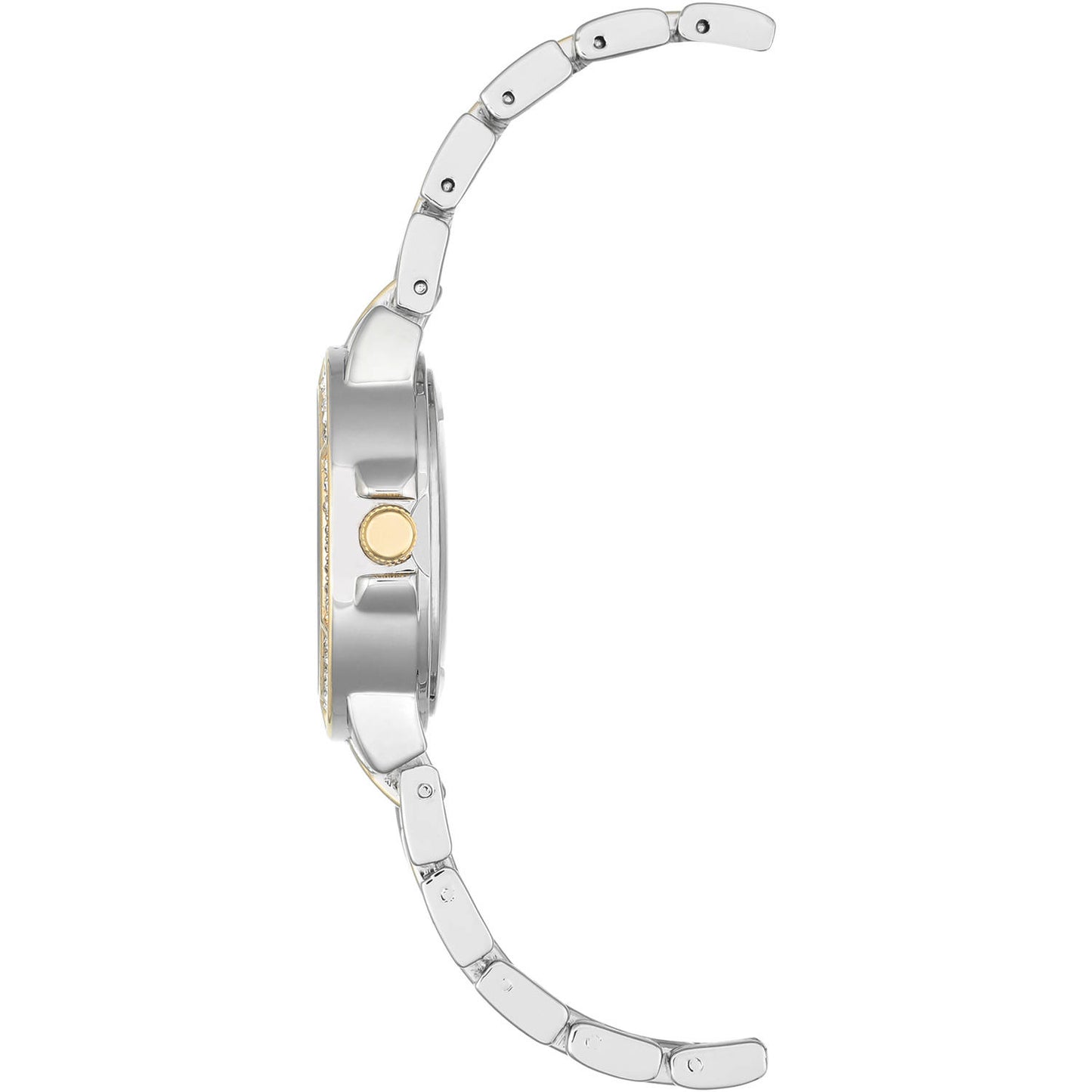 Womens Watch Casual White Round and Two Tone Bracelet